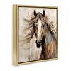 Stupell Industries Brown Horse with Florals Floating Frame Canvas Art - 2 of 4