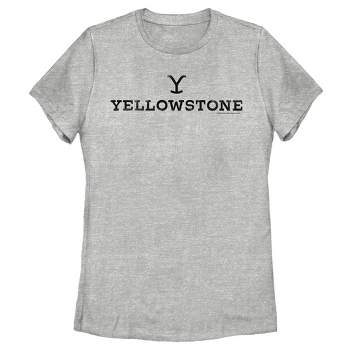 Women's Yellowstone White Dutton Ranch Brand Logo T-Shirt