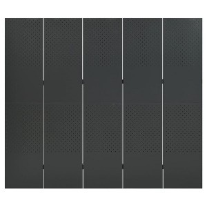 vidaXL Room Divider Freestanding Privacy Screen for Room Separation Steel - Anthracite 78.7" x 70.9" - 1 of 4