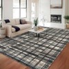 Modern Striped Machine Washable Runner Rug Soft Throw Carpet Stain Resistant Carpet with Non-Slip Backing - 2 of 4