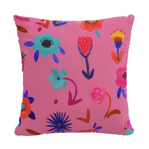 18 X18 Polyester Juantia Square Throw, Hot Pink Lumbar Outdoor Pillows
