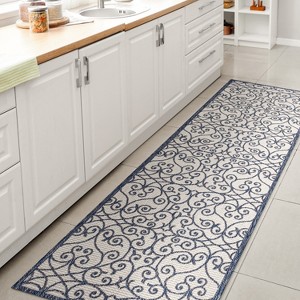 JONATHAN Y Madrid Vintage Filigree Textured Weave Indoor/Outdoor Area Rug - 1 of 4