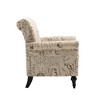TOAOTBNBO Upholstered Accent Chair with Solid Wood Leg, Modern Sofa Armchair with Soft Armrests Club Chair for Bedroom, Beige - 3 of 4
