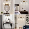 YANSUN 3-Light Bathroom Vanity Mirror Light, Copper Crystal Finish, E12 Socket, Modern Vanity Lighting for Bedroom, Hallway - 3 of 4