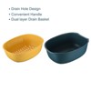 Unique Bargains Kitchen Colander Bowl Strainers Plastic Double Layered Drain Basket - 3 of 4