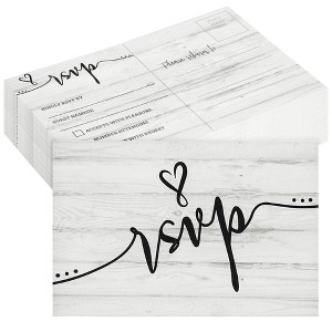 Sustainable Greetings 60 Pack RSVP Cards for Wedding, Postcards for Rehearsal Dinner, Bridal Shower (4x6 In) - 1 of 4