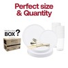 Smarty Had A Party White Flat Round Plastic Wedding Set - 120 Sets - 3 of 4