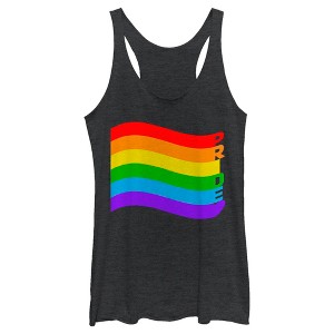 Adult Lost Gods Pride Stripes Flag Racerback Tank Top - 1 of 4