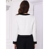 INSPIRE CHIC Women's Tweed Contrast Color Collarless Sequins Work Office Short Jackets - image 3 of 4