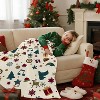 Lomsoe Christmas Green Throw Blanket, Christmas Decorations Winter Warm Flannel Throw Blanket Farmhouse Holiday Xmas Blankets. - 3 of 4