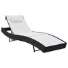 vidaXL Sun Loungers 2 pcs with Table Poly Rattan and Textilene Black - image 4 of 4