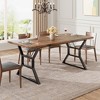 ODK 70.9" Large Dining Room Table for 6, Rectangular Kitchen Table with Heavy Duty Metal Legs, Farmhouse Wooden Dining Table for Big Family - 3 of 4