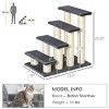 Cat Tree with Steps for High Beds and Couches,Indoor Stair Shaped Cat Furniture with Sisal Scratching Posts for Climbing and Scratching - LAOTIES - 3 of 4