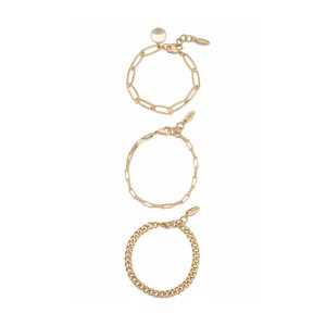Power of Three Bracelet Set 3 pc - Ettika Gold - 1 of 2