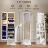 Fredees Mirror Jewelry Cabinet, Standing 360° Swivel Armoire with Full-Length Mirror, Lockable Jewelry Storage, 3-Color LED & Foldable Makeup Shelf - 2 of 4