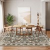 Coolmee Washable Area Rug for Living Room, Retro Mottled Floral Boho Rug Non Slip Low Pile Soft Floor Carpet for Bedroom Home Office - 3 of 4
