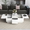 NicBex Modern 39.3" Rectangle Coffee Table Extendable Center Table with 2 Drawers, Hidden Storage and Sliding Top for Living Room - 2 of 4