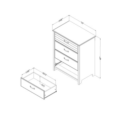 Winter Oak Traditional 4-Drawer Chest with Extra Deep Drawer