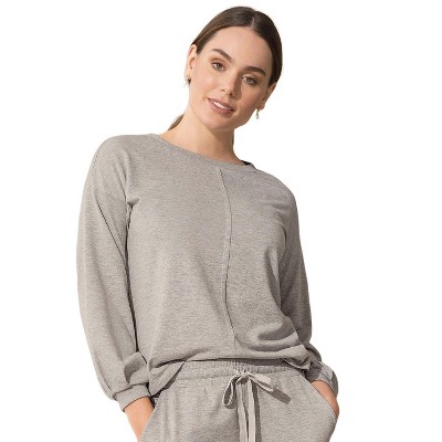 Women's Fleece Lounge Sweatshirt - Colsie™ Gray XL