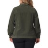 Agnes Orinda Women's Plus Size Corduroy Casual Winter Stand Collar Boyfriend Fashion Jackets - 4 of 4