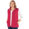 Collections Etc Snap Front and Cinch Back Sleeveless Vest with Front Slant Pockets - Flattering Layering Piece for Outfit - 4 of 4