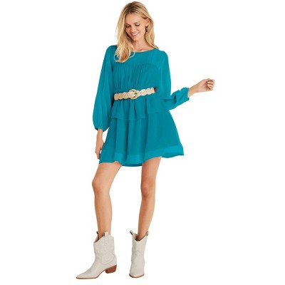 VENUS Womens Sheer Beauty Mini Dress