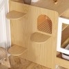 INFURNIC Decorative Storage Cabinets Cat Litter Box Enclosure with Drawer Stairs and Side Table Design, White, 43"*23.6"*27.95" - 2 of 4