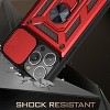 Reiko Kickstand Ring Holder with Slide Camera Cover TPU Magnetic Car Mount for Apple iPhone 13  Pro in Red - 3 of 4