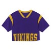 NFL Minnesota Vikings Women's Short Sleeve Fashion Crop Jersey - 2 of 3