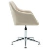 vidaXL Cream Fabric Swivel Dining Chair - Adjustable Height, Ergonomic Design, Comfortable Seating - 3 of 4