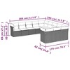 vidaXL 11 Piece Patio Sofa Set with Cushions - Beige and Gray Without Table - 3 of 4