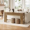 Tribesigns 70.9 Inch Entryway Table Sofa Table, Narrow Long Console Table for Living Room,Wood Diamond Lattice Design - 4 of 4