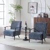 PAGED Modern Accent Chair, Arm Chair with Backrest and Metal Frame, Upholstered Reading Chair for Bedroom, Living Room Furniture - 2 of 4