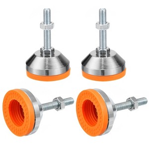 Unique Bargains Carbon Steel Non-Skid Adjustable Furniture Table Feet Leveling Feet 4 Pcs - 1 of 4