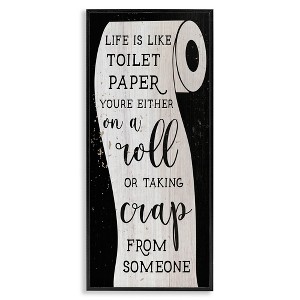 Stupell Industries Like Toilet Paper Funny Bathroom, 13" x 30" - 1 of 4