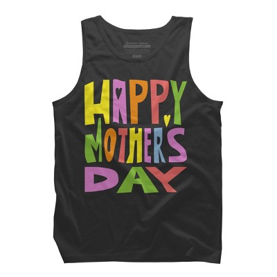 Men's Design By Humans Happy Mother's Day Colorful Text By Yunta Tank Top