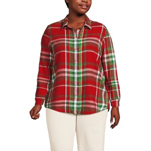 Lands' End Women's Flannel Shirt - 1 of 3