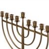 Vintiquewise Modern Solid Metal Judaica Hanukkah Menorah 9 Branched Candelabra - 4 of 4