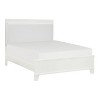 TiramisuBest White High Gloss Finish Modern Queen Bed 1pc LED Light Headboard Faux Leather Upholstered Wooden Furniture - White Wood Design - 3 of 4