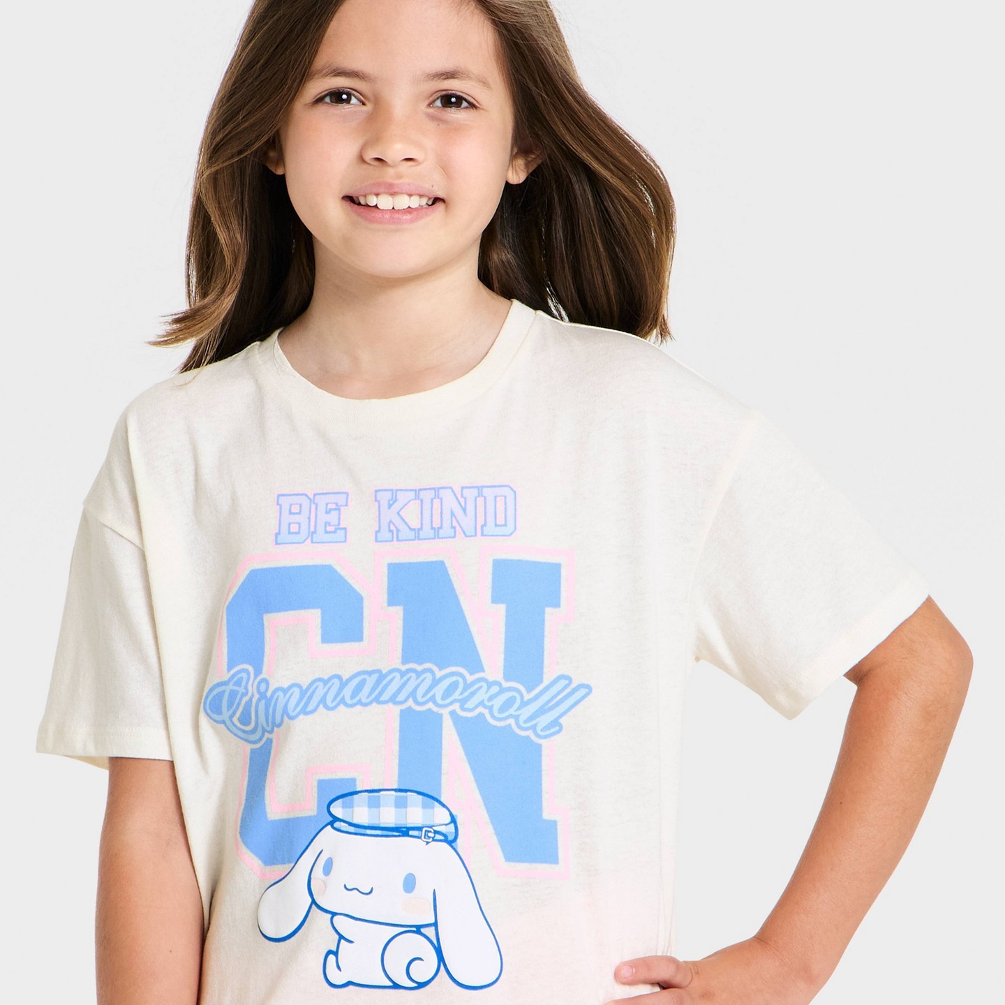 Футболка Sanrio Cinnamoroll Graphic T-Shirt для девочек, цвет: Слоновая кость — фото 2