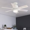 Hunter 44" Radeon Lighted Ceiling Fan Matte White Bleached Alder Finish - Smart Home Compatible, Whisper-Quiet Motor, 6 Blades - 4 of 4