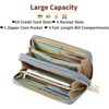 Clotth Womens Wallet - Large Capacity RFID Blocking Leather Wallet for Women Double Zipper Wristlet Clutch for Phone,Travel & Daily Use - 4 of 4