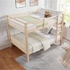 INFURNIC Beds Full Over Full Bunk Bed with Thick Posts High Guardrails Sturdy and Safe Wooden Frame for Dorm Rooms, Brown, 79.13"*59.06"*61.81" - 2 of 4