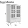 GlasFlength Decorative Storage Cabinets Modern Sideboard Cabinet with Doors and Shelves, for Living Room, Dining Room, Black, 60"*15.6"*32.28" - 3 of 4