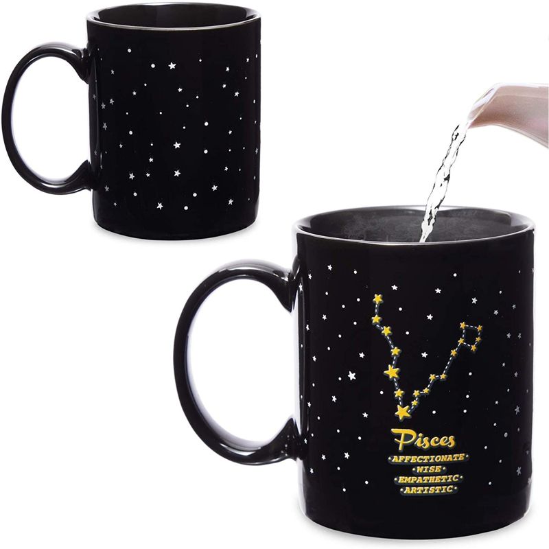Okuna Outpost Pisces Color Changing Mug, Zodiac Astrology Sign Cup (11 oz), 1 of 4