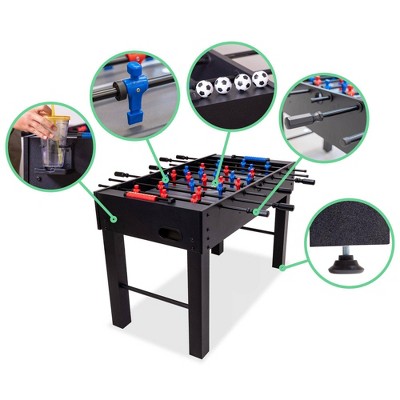GoSports 48" Black Matte Foosball Table with Cup Holders