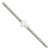 Black Bow Jewelry Men's Stainless Steel Polished Cross Link Bracelet, 8 Inch - 2 of 4