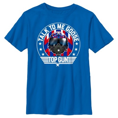 Men's Top Gun Maverick Talk to Me Goose T-Shirt - Navy Blue - Large