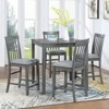 AZL1 Life Concept Dining Sets Dining Table Set, Kitchen Table Set for 4, 4 Piece Wooden Dining Room Table Set with 4 Chairs, Gray, 34.5”*34.5“*36" - 2 of 4