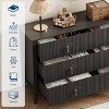 Fluted Dresser for Bedroom, 54 Inch Wide 6-Drawer Wood Dresser, Modern Chest of Drawers - 4 of 4